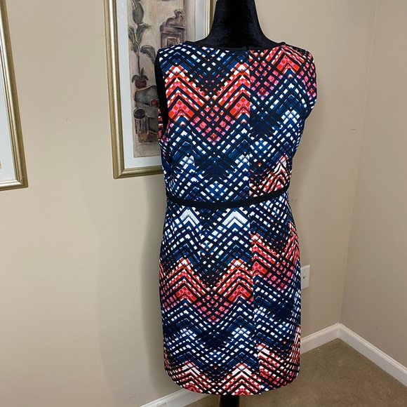 ILE New York Black Sleeveless Dress with Multi-color Accents - Picture 3 of 10